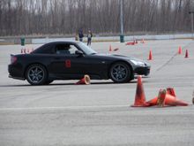go AROUND the cones