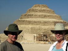 720 Larry and Debbie by the Stepped Tomb.JPG