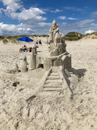 Someone got creative. This was on the Westport town beach. 