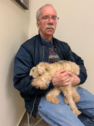 Sydney just before crossing Rainbow Bridge. She had been sedated and I am holding her one last time RIP Sweet Sydney 