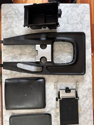 All apart, cleaned, and ready for new leather. 