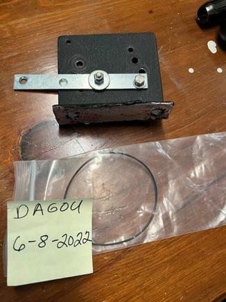 Bracket and spare "O" ring