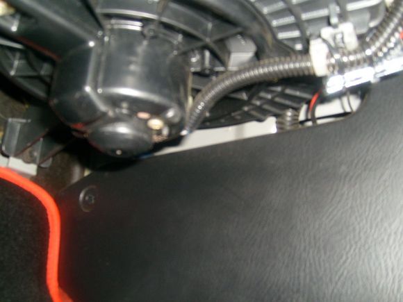 Missing clip in front part of the passenger foot well.