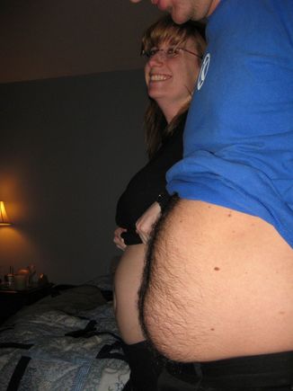 mom &amp; dad bellies.JPG