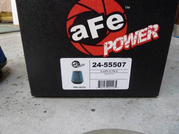 box - AFE power air Filter 5.5x7