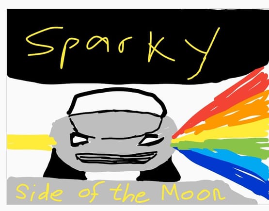 Album Concept - Sparky Side of the Moon

Sparky, he's a hit.
Don't give me that do-goodie-good Corvette