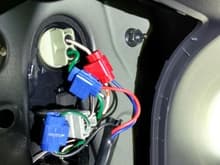 4th brake light wiring

Blue - Ground
Black - Brake
Red - Parking
