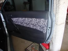 Side door panels are zebra print