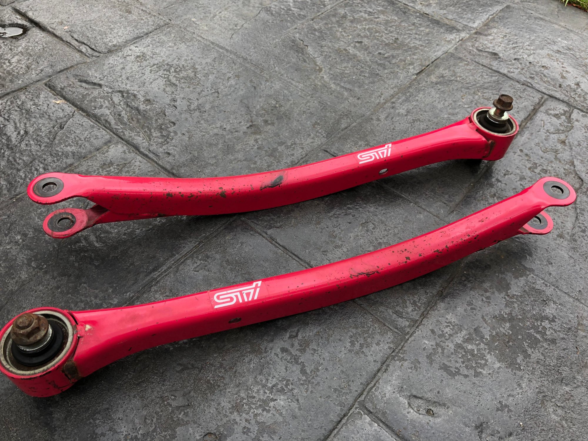 STI PINK rear trailing arms GC8 Subaru Enthusiast Forum