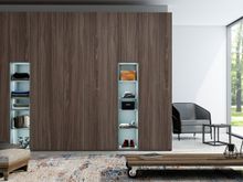 hinge wardrobe open shelf walnut