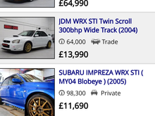 This utter idiot has finally admitted its not a my05 and put the pistonheads price up by £1690...my04 non widetrack 98000 miles for 11690 😂😂