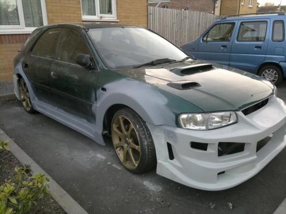 Almost half the body kit done