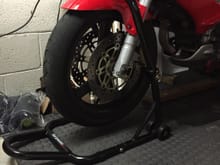 I love my headstand, its very stable and I can easily remove the wheel and forks for servicing. 