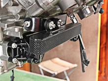 Shiny oil cooler with mesh guard and shiny starter