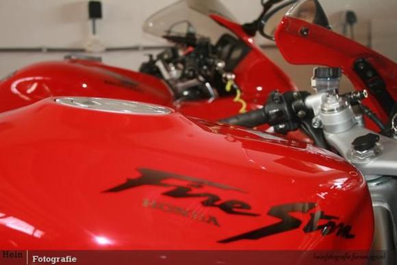 the two red bike's