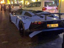 First, here's a stunning Lamborghini Aventador LP-700-4 SuperVeloce Roadster in Doha, Qatar.