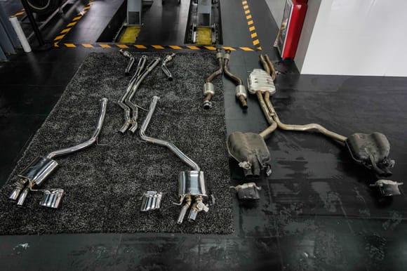 Audi RS6 OEM Exhaust System VS Fi Exhaust System.