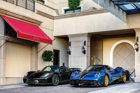 Porsche 918 Spyder and Huayra 730S. Both owned by Alejandro Salomon (@salomondrin)