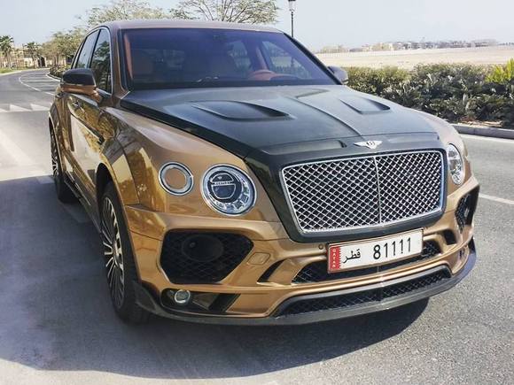 Black and brown Mansory Bentley Bentayga in Qatar.