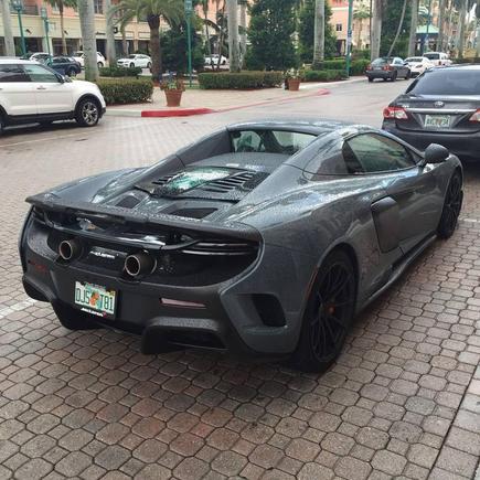 Sick Mclaren 675LT Spider spotted at Mizner Park in Florida.