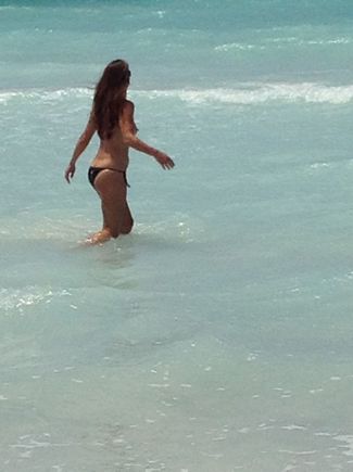 Playing in the Adriatic.