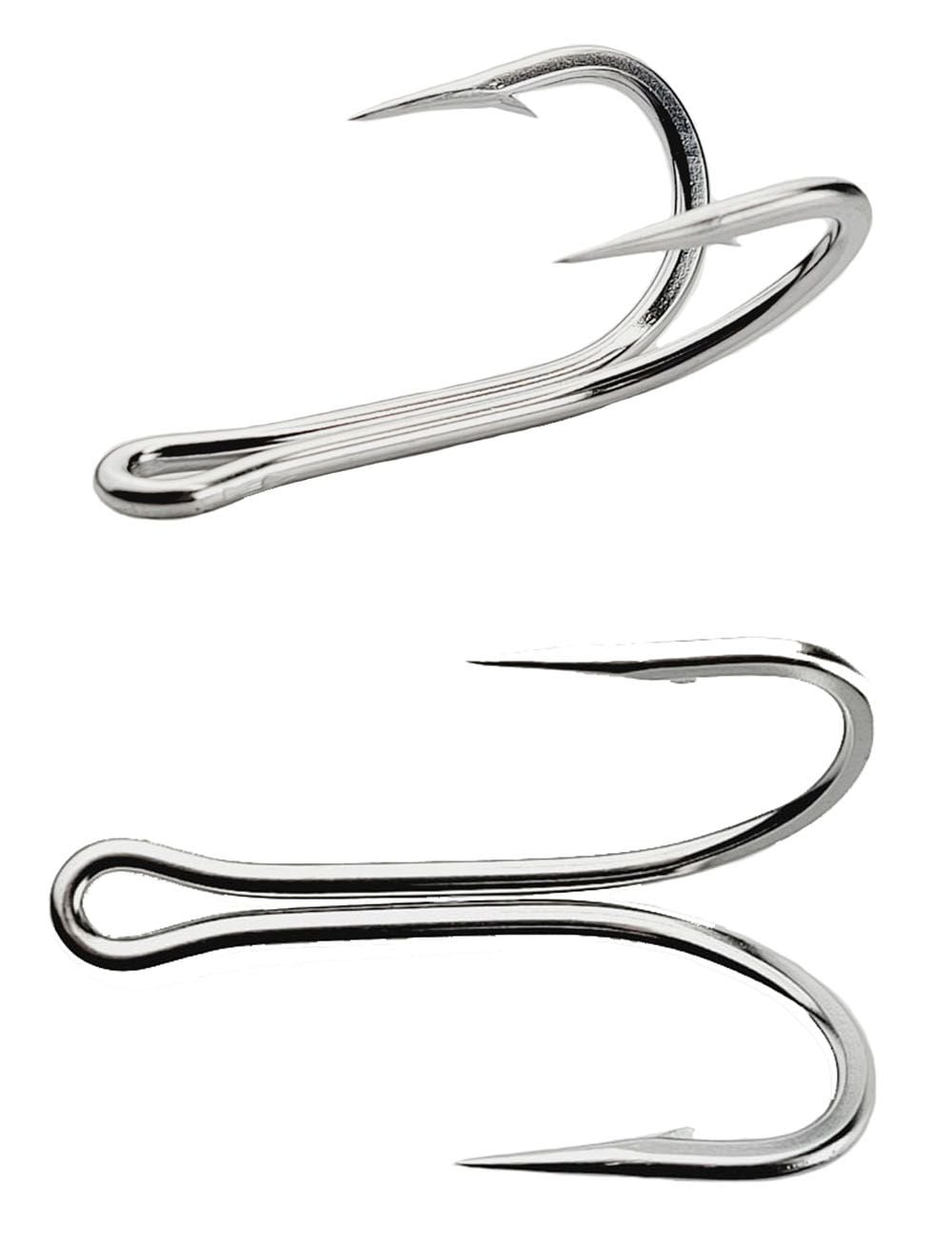 Mustad 7982HS-SS Stainless Steel Tuna Double 2X Strong Hooks - The