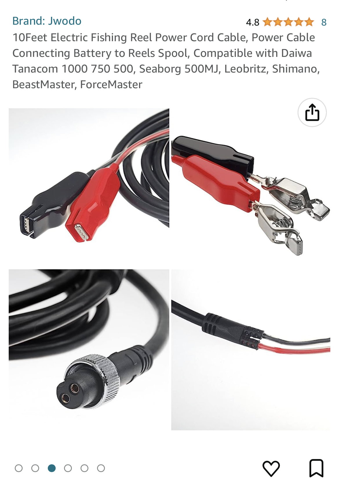 SHIM ANO/DAIWA ELECTRIC Fishing Reel Cable Battery Connection Line
