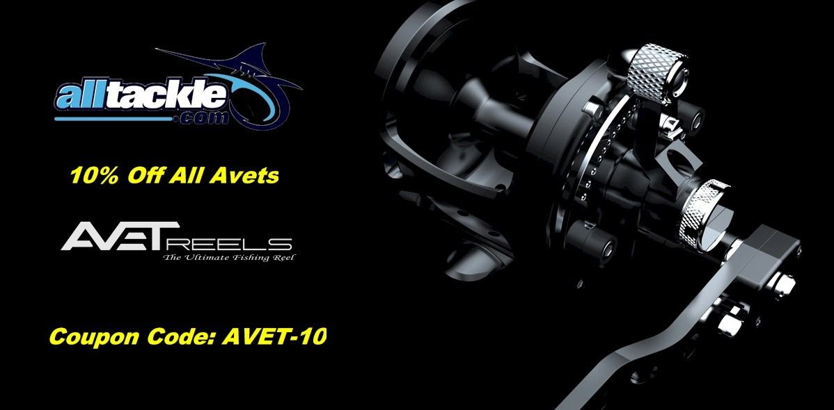 Avet Reels 10 off Coupon Code and Free Shipping from Alltackle