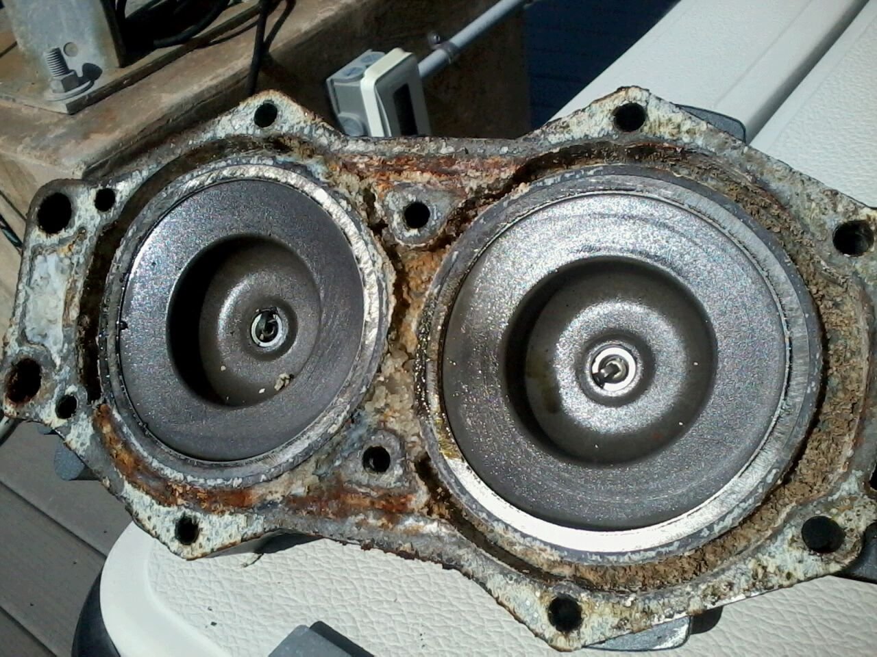 How bad can scale build up in an outboard engine cooling system? Page