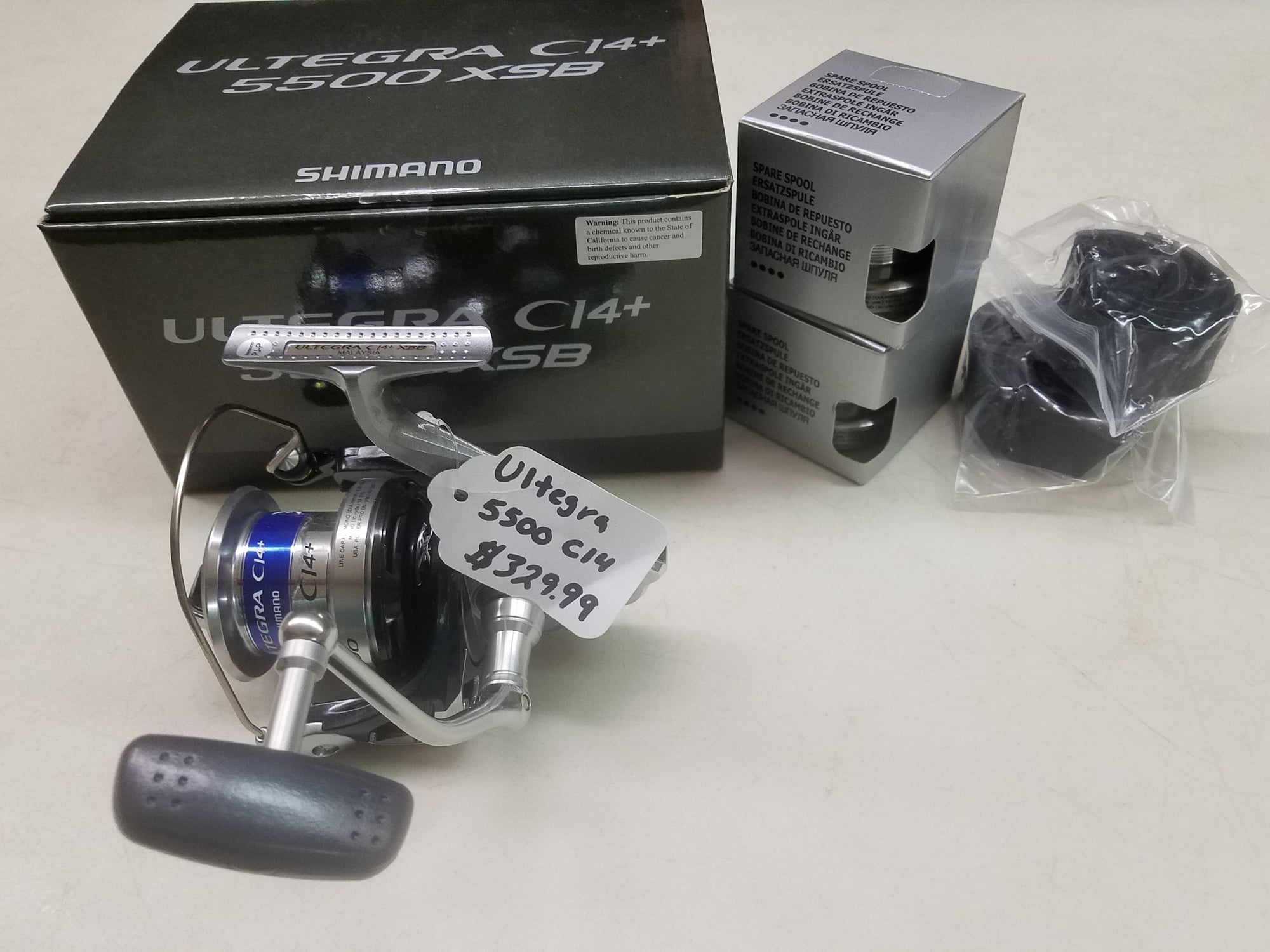 Shimano Ultegra CI4+ 5500XSB Spinning Reel With 2 New Spare Spools - The  Hull Truth - Boating and Fishing Forum