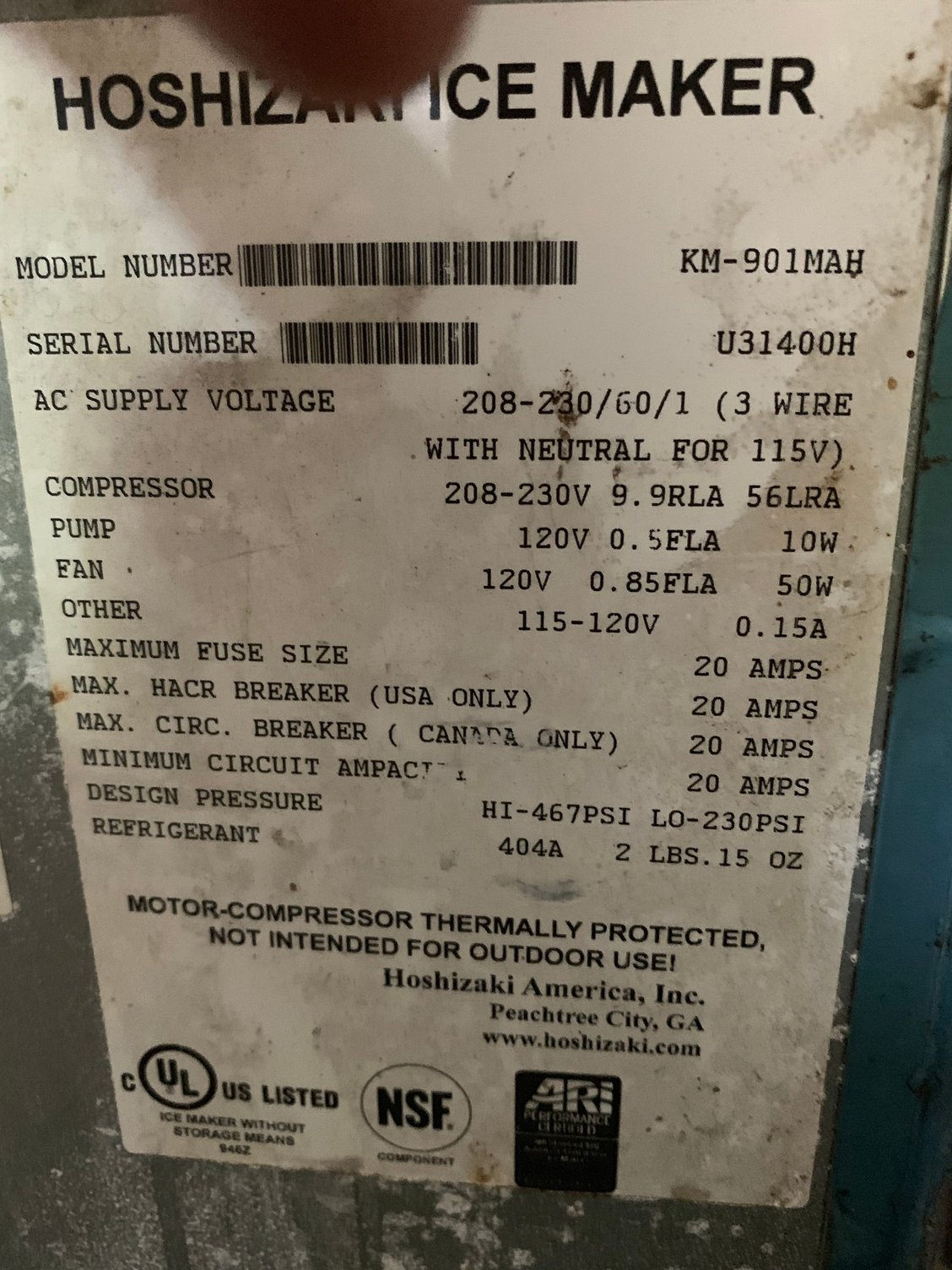 Hoshizaki KM901MAH Ice Machine 874 lb with 300 lb Bin 2250 The Hull Truth Boating and