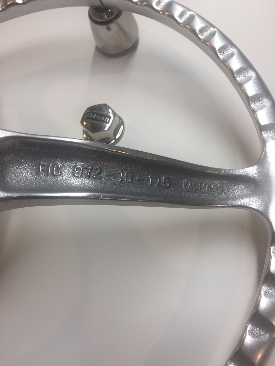 SALE PENDING Edson 16" Steering Wheel with Powerknob 175 The Hull