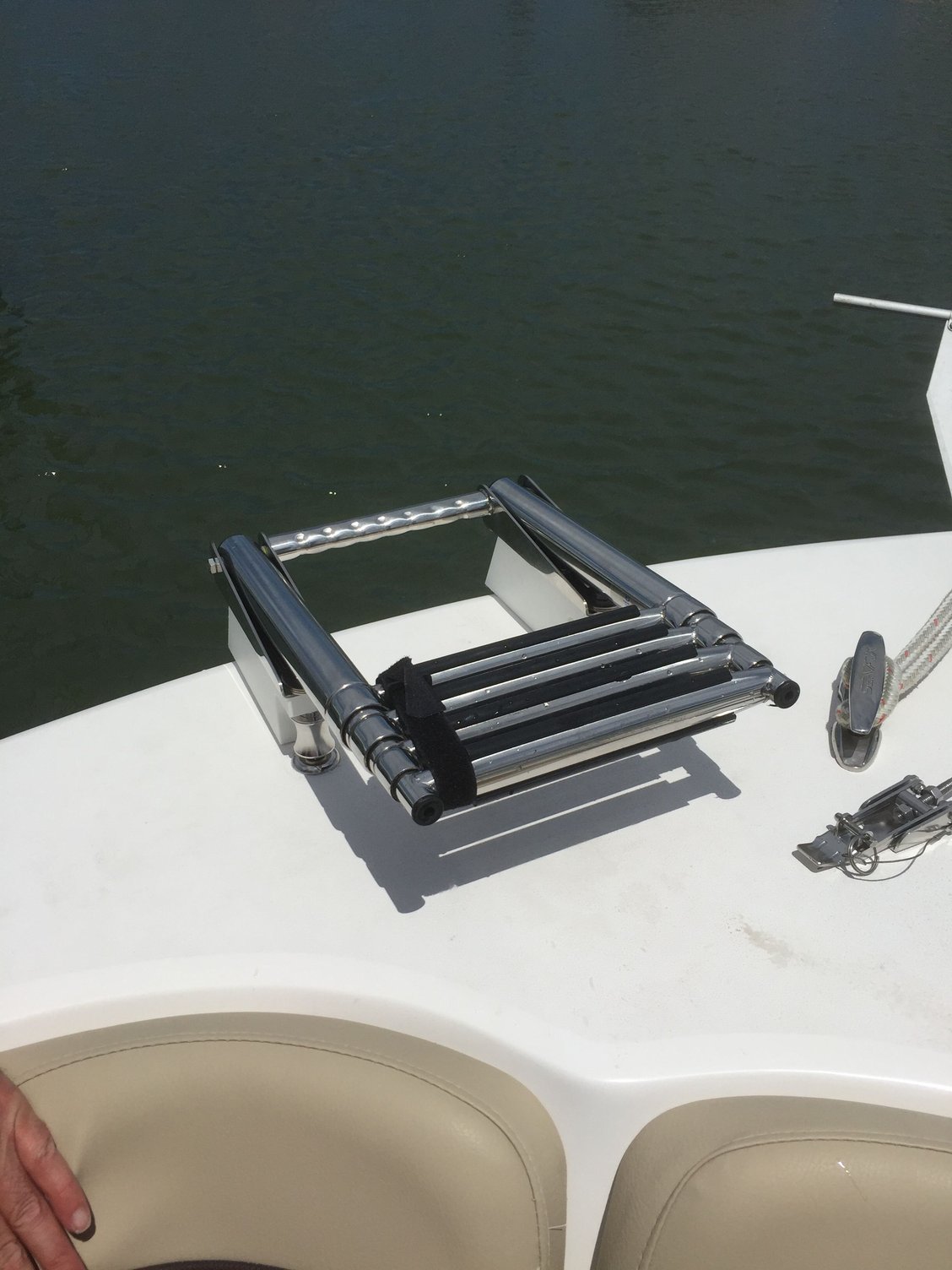 Bow Boarding Ladder When Beached The Hull Truth Boating and Fishing