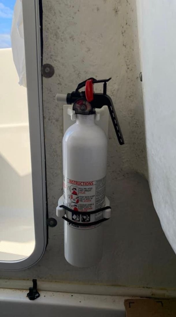 White & Black Starboard Fire Extinguisher Brackets Page 3 The Hull Truth Boating and