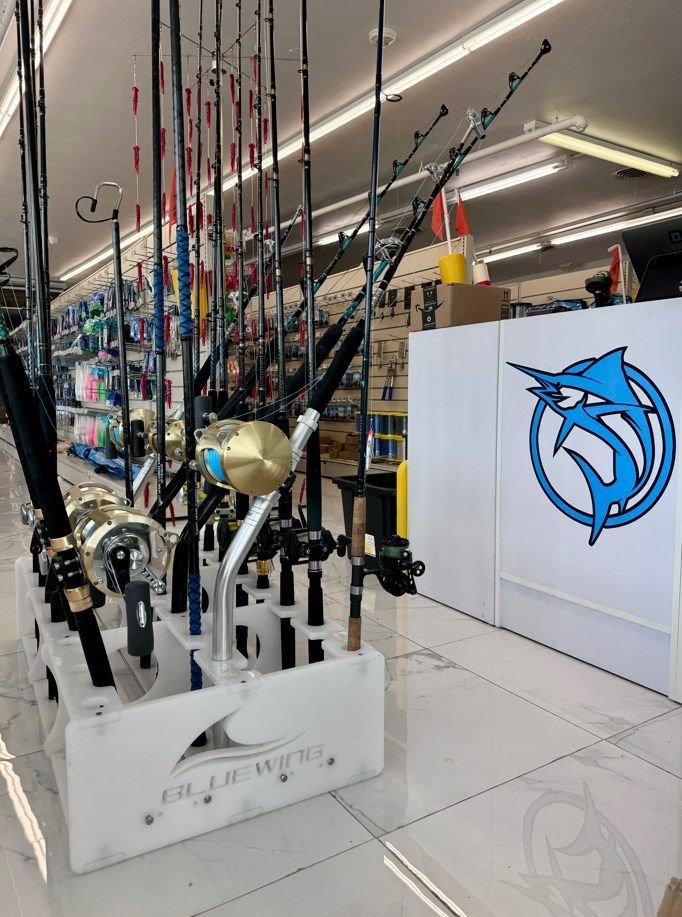 Florida - Fishing Rod Storage Rack - Large Capacity for 45 Rods & Reel ...