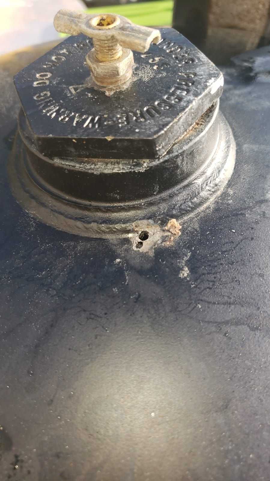 How to fix tiny hole in compressor tank The Hull Truth Boating and