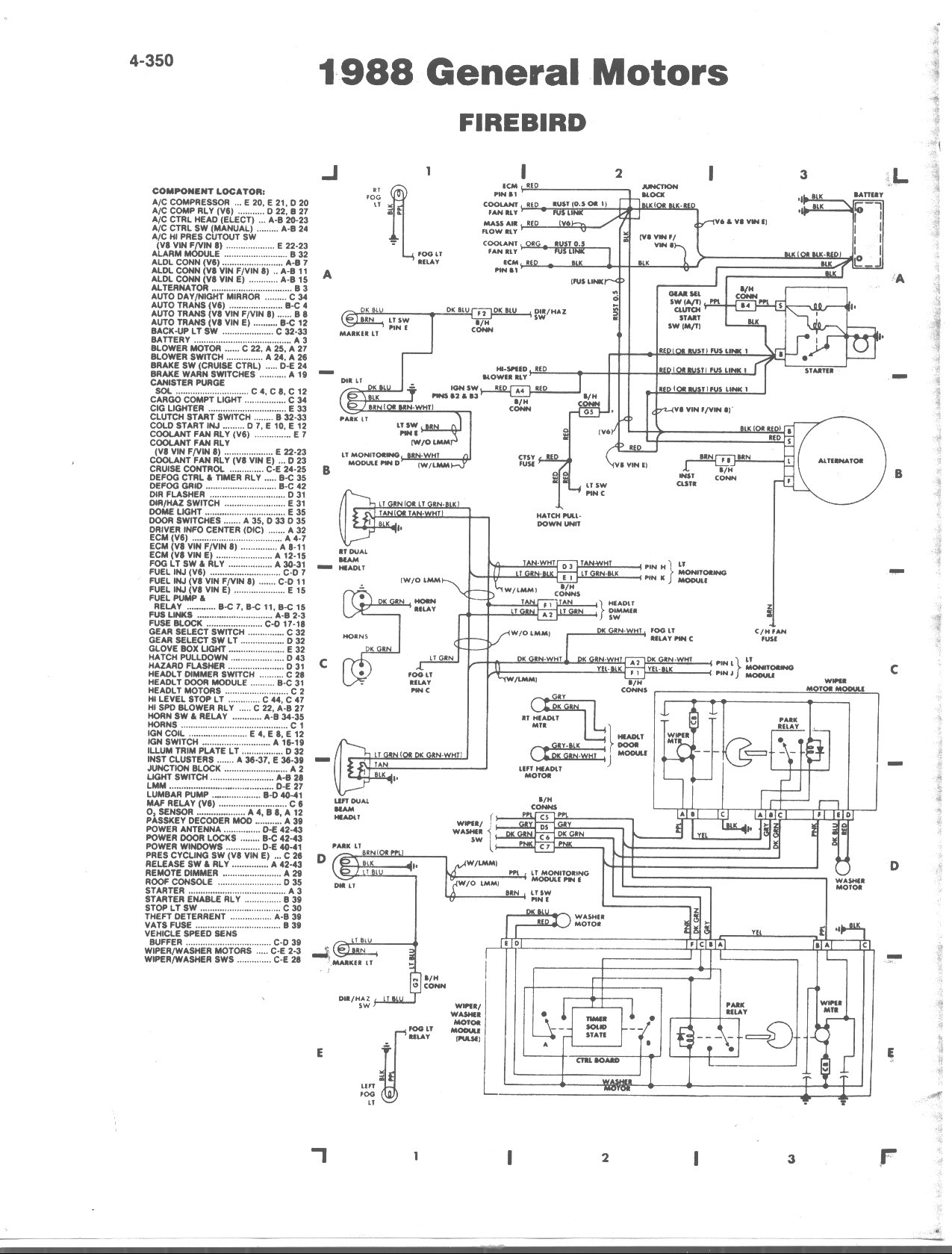 88 Firebird Engine Wiring Color Codes Diagram Third Generation F Body Message Boards