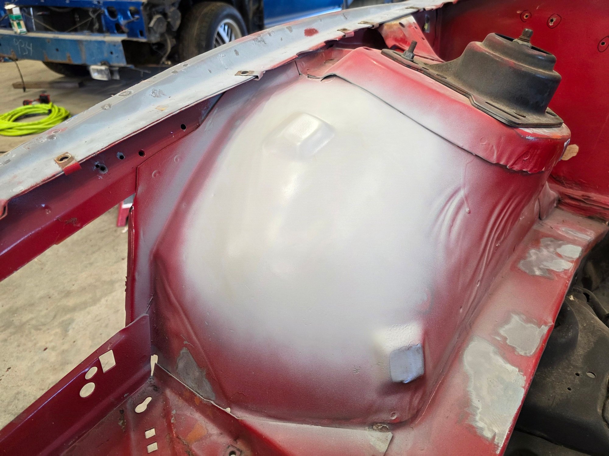 I also did a small test spot of the high build primer I'll be using.