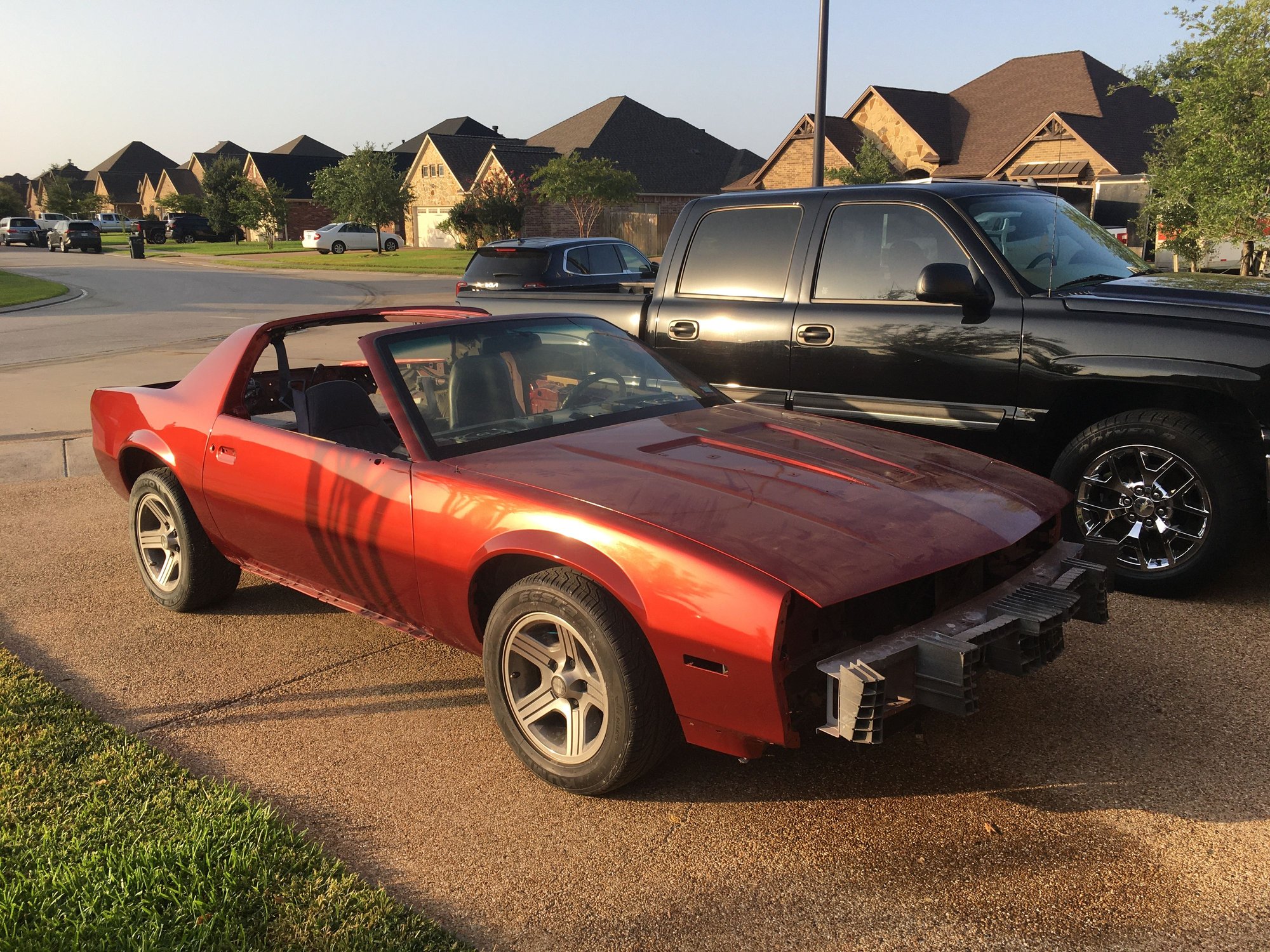 Bad body work and the paint is the wrong tone. Lack of coverage made it very brassy. 