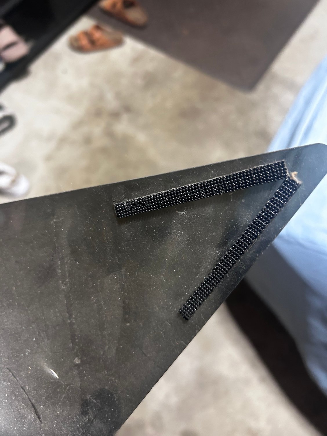 Velcro to hold in place