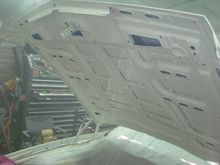 We'll see how it cures out if it does. I'll be replacing the hood struts so didnt bother masking them.
