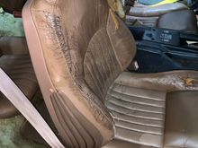 Here is the front seat. Unbelievable what the sun has done. 