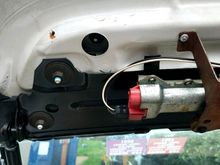 Driver side, rust stops about midway.