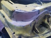 After getting a light skin of bondo and sanded down.  Read6 for paint.