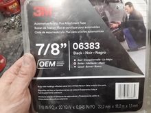I use this 3M two sided molding tape. 7/8" wide