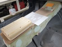 Fabricated the center armrest/cubby door.