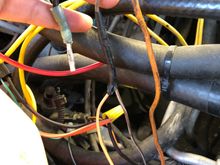 Pink wire from connector was tapped into the brown and white wire from the fan pigtail connector 