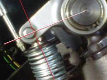 The valve is now at mid-lift. Notice the tip axis and the trunnion axis are "level" with each other.