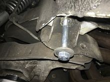  Remove front subframe bolt and support a-arm then remove front a-arm bowl. 