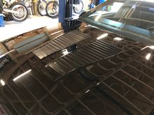 I wanted to keep the factory louvers the aftermarket aluminum ones are nice but I didn’t want this mod to jump out at you when you look at the car.